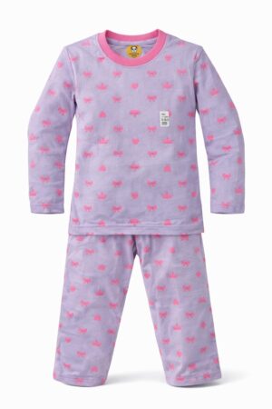 Lavender Bow Heart Print