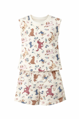 Sleeve less shorts set